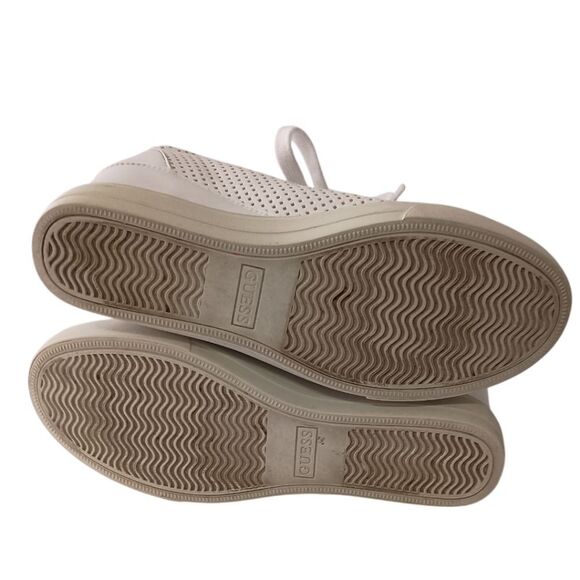 Guess Wedge High Top Sneaker 7.5 Womens Y2K White‎ Leather Streetwear Hip Hop - Picture 14 of 16